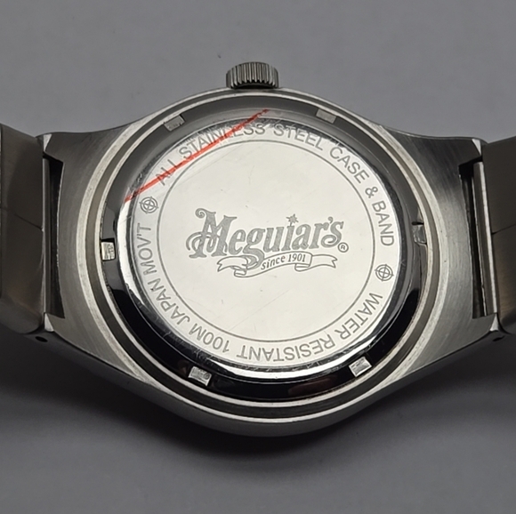 Mens Meguiars Since 1901 Date Dial Stainless Steel Quartz Watch New Battery - Picture 10 of 10